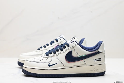 Nike Air Force 1 Low Supreme Collaboration Sneakers Anti-slip basketball shoes for men and women