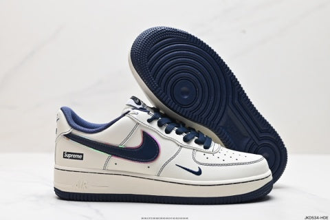 Nike Air Force 1 Low Supreme Collaboration Sneakers Anti-slip basketball shoes for men and women