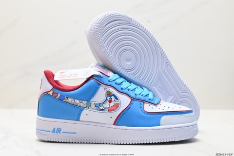 Nike Air Force 1 Doraemon Collaboration Sneakers Anti-slip basketball shoes for men and women