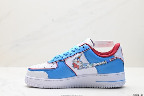 Nike Air Force 1 Doraemon Collaboration Sneakers Anti-slip basketball shoes for men and women