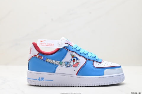 Nike Air Force 1 Doraemon Collaboration Sneakers Anti-slip basketball shoes for men and women