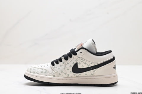 Nike Air Jordan 1 Low LV Collaboration Sneakers Anti-slip basketball shoes for men and women