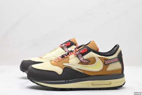 Nike Air Max 1 Cactus Jack Travis Scott Collaboration Sneakers Anti-slip basketball shoes for men and women