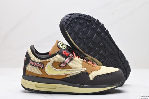 Nike Air Max 1 Cactus Jack Travis Scott Collaboration Sneakers Anti-slip basketball shoes for men and women