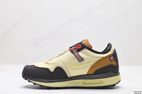 Nike Air Max 1 Cactus Jack Travis Scott Collaboration Sneakers Anti-slip basketball shoes for men and women
