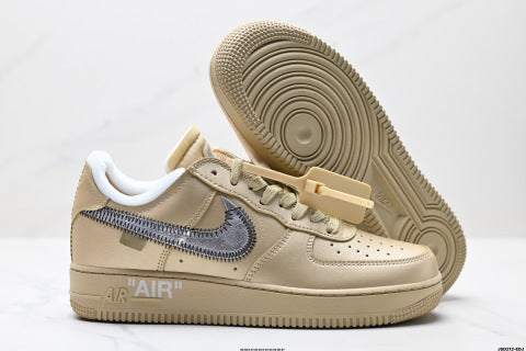 Nike Air Force 1 OFF-WHITE Collaboration Sneakers  Breathable and non-slip basketball shoes for men