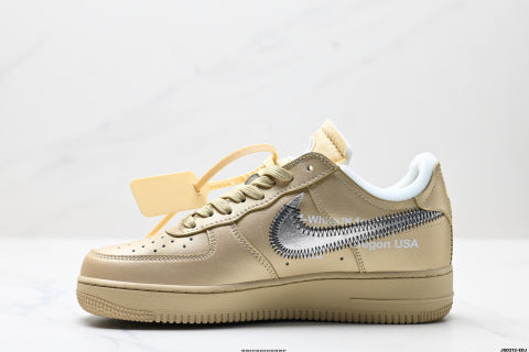 Nike Air Force 1 OFF-WHITE Collaboration Sneakers  Breathable and non-slip basketball shoes for men