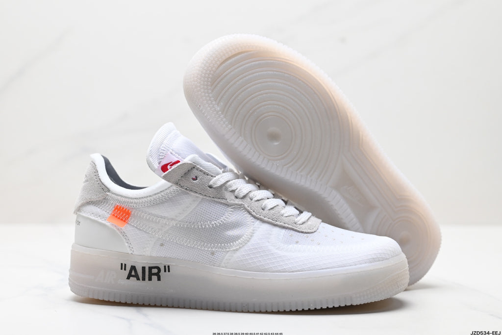 Nike Air Force 1 OW OFF-WHITE collaboration basketball shoes  Men's and women's running shoes, shock-absorbing sports shoes
