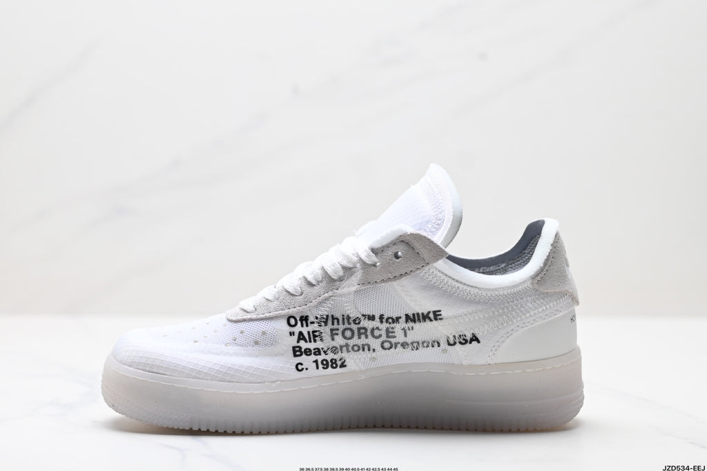 Nike Air Force 1 OW OFF-WHITE collaboration basketball shoes  Men's and women's running shoes, shock-absorbing sports shoes