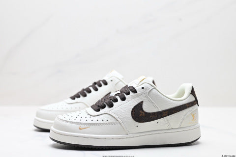 NIKE LV collaboration basketball shoes Low-top breathable anti-slip skate shoes for men and women