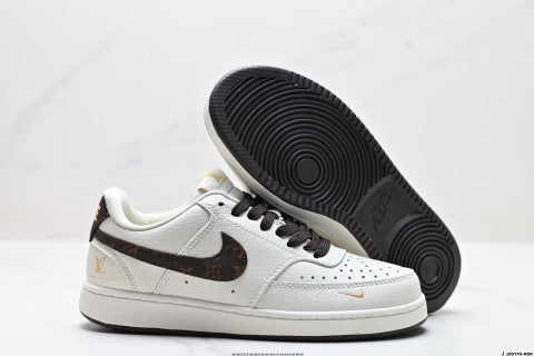 NIKE LV collaboration basketball shoes Low-top breathable anti-slip skate shoes for men and women