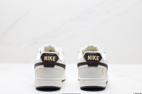 NIKE LV collaboration basketball shoes Low-top breathable anti-slip skate shoes for men and women