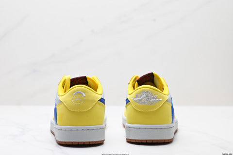 Nike Air Jordan 1 Reverse Mocha Travis Scott Collaboration Basketball Shoes Low-top casual sneakers, men's and women's shoes