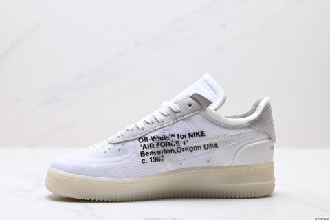 Nike Air Force 1 OFF-WHITE collaboration basketball shoes Summer athletic shoes, comfortable men's and women's shoes
