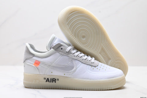 Nike Air Force 1 OFF-WHITE collaboration basketball shoes Summer athletic shoes, comfortable men's and women's shoes