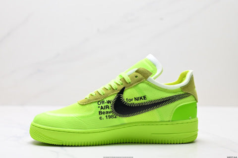 Nike Air Force 1 OFF-WHITE Collaboration Sneakers Breathable and non-slip basketball shoes for men and women