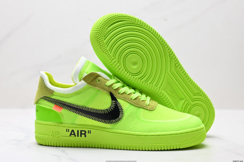Nike Air Force 1 OFF-WHITE Collaboration Sneakers Breathable and non-slip basketball shoes for men and women