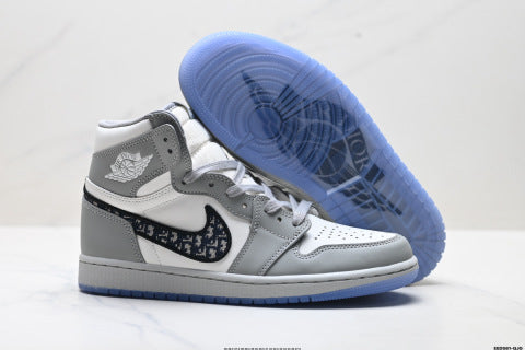 Nike Air Jordan 1 High OG Dior collaboration basketball shoes Shock-absorbing and anti-slip men's and women's shoes sports shoes