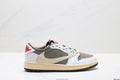Nike Air Jordan 1 Travis Scott Collaboration Low-Top Sneakers Non-slip, versatile casual men's and women's basketball shoes