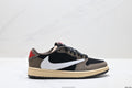 Nike Air Jordan 1 Travis Scott Collaboration Basketball Shoes Comfortable and casual low-top sneakers for men and women