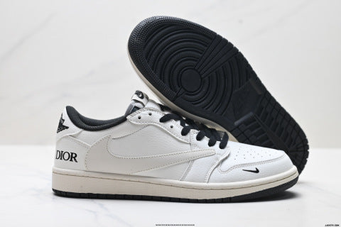 Nike Travis Scott x Air Jordan 1 low-top basketball shoes Men's sneakers and women's athletic shoes