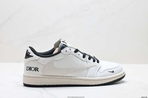 Nike Travis Scott x Air Jordan 1 low-top basketball shoes Men's sneakers and women's athletic shoes