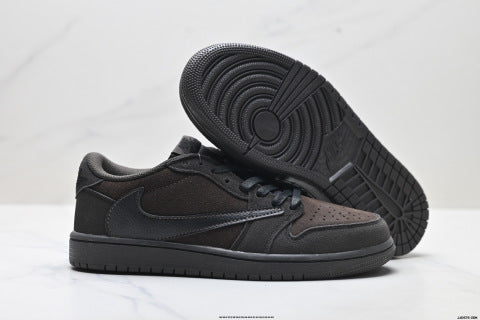 Nike Travis Scott x Air Jordan 1 low-top basketball shoes Men's sneakers and women's athletic shoes