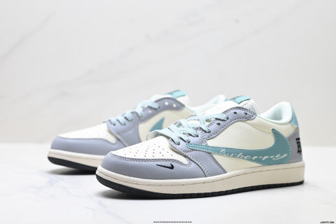 Nike Travis Scott x Air Jordan 1 low-top basketball shoes Men's casual shoes and women's athletic shoes