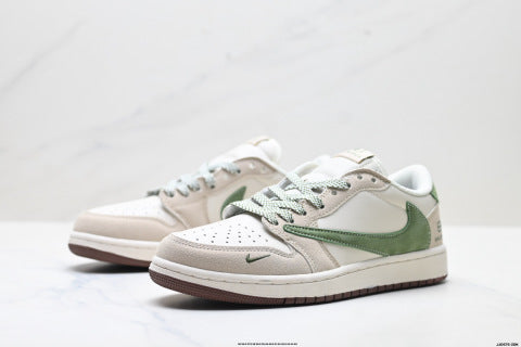 Nike Travis Scott x Air Jordan 1 low-top basketball shoes Men's and women's casual sports shoes and sneakers