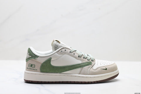 Nike Travis Scott x Air Jordan 1 low-top basketball shoes Men's and women's casual sports shoes and sneakers