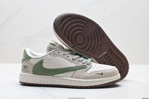 Nike Travis Scott x Air Jordan 1 low-top basketball shoes Men's and women's casual sports shoes and sneakers